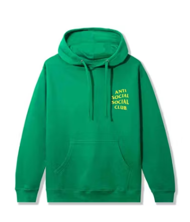 Anti social social club hoodie green