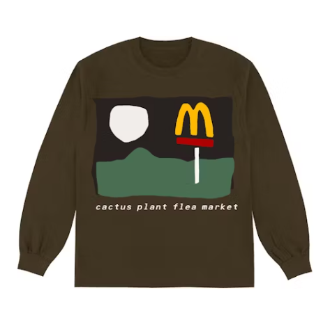 Cactus Plant Flea Market x McDonalds moon tshirt L/S