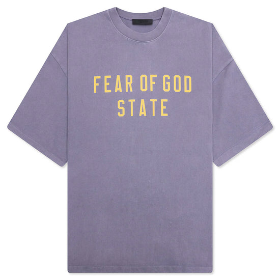 FEAR OF GOD ESSENTIALS HEAVY CREWNECK TEE - LAVENDER